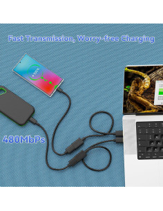 Cable Extensor USB 2.0 ECJTU 1.5M - Paquete de 5 Unidades 2