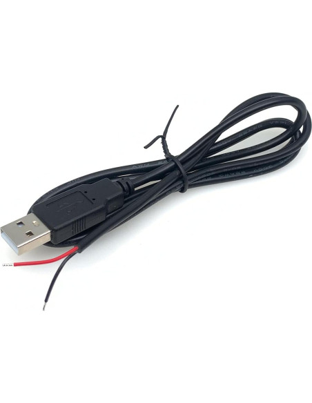 5 Piezas Cable Pigtail USB 2.0 Macho 30cm 22AWG 3A Jienk
