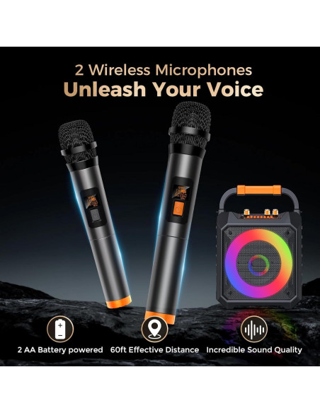 Máquina de Karaoke JUNGLE MONSTER YX-K168-BK 30W Portátil