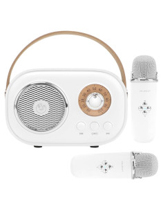 Mini Máquina de Karaoke Aresrora C20 Plus con 2 Micrófonos