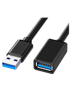 Cable de Extensión USB 3.0 Hsmienk 2.0 m Alta Velocidad Negro