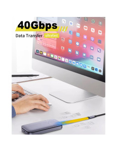 Cable Extensión USB C Duttek 40Gbps 12.7cm 100W 8K 2