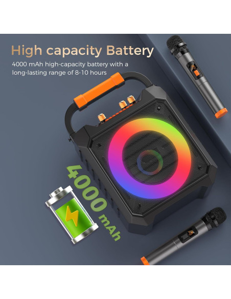 Máquina de Karaoke JUNGLE MONSTER YX-K168-BK 30W Portátil