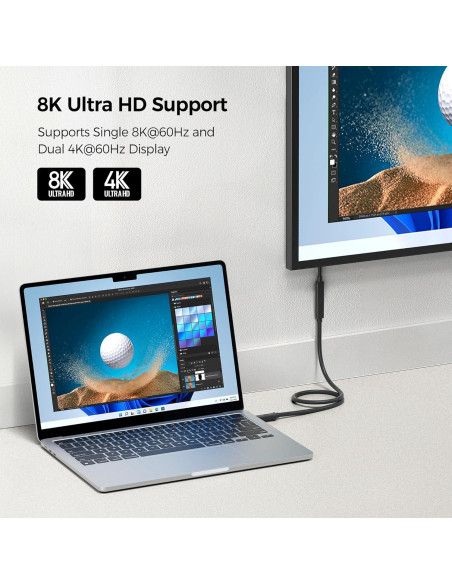 Cable de Extensión USB-C 0.5m Cable Matters 40Gbps 240W