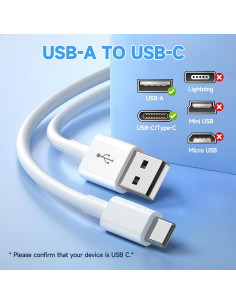 Paquete de 2 Cables USB A a USB-C 5M ANLINK para Cámaras 2