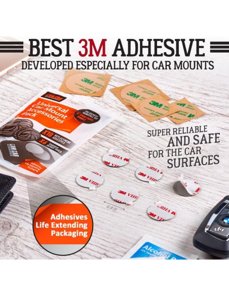 Kit de Accesorios Universales CAW.CAR para Soportes Magnéticos