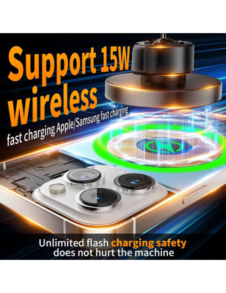 Cargador Inalámbrico para Auto Magnético 15W Magnpter