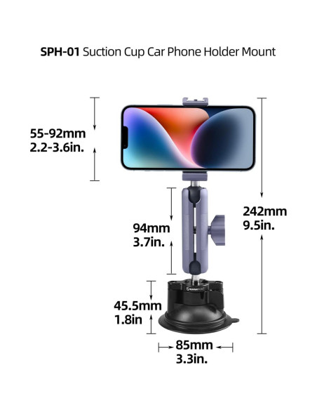 Soporte para Teléfono Celular Universal con Ventosa SPH-01