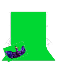 Fondo Prisma 9x5.5m Algodón Orgánico Verde Aterciopelado