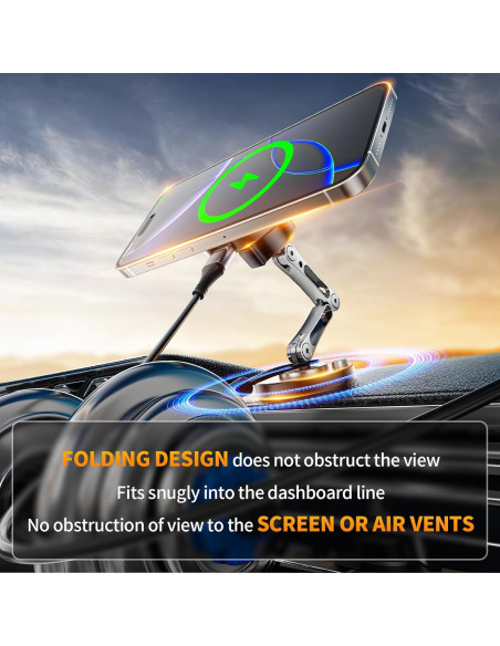 Cargador Inalámbrico para Auto Magnético 15W Magnpter