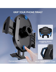 Soporte Universal para Teléfono de Coche Lusosh - Ventosa Fuerte 2