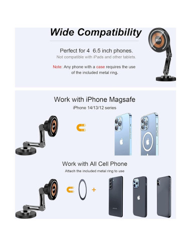 Cargador Inalámbrico para Auto Magnético 15W Magnpter