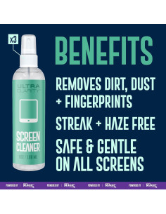 Kit Limpiador de Pantallas Ultra Clarity - 3 Sprays 170ml 2