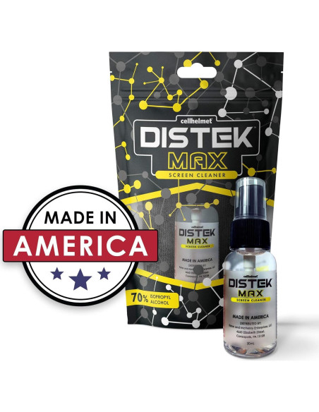 Limpiador de Pantallas Cellhelmet Distek Max 30 mL - Alcohol 70%