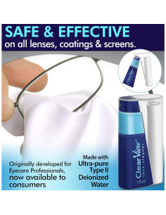 Kit de Limpiador de Lentes Clear View | 2 Botellas 236ml + Spray 30ml 2