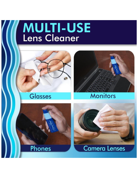 Kit de Limpiador de Lentes Clear View | 2 Botellas 236ml + Spray 30ml