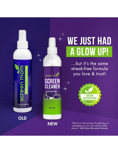 Kit Limpiador de Pantallas Screen Mom 2-Pack 454g - Spray y Paño Microfibra
