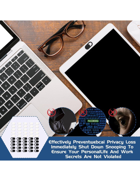 50 Pcs Cubierta de Webcam Universal JJUNW - Protección Privacidad