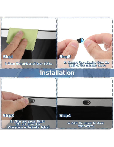 50 Pcs Cubierta de Webcam Universal JJUNW - Protección Privacidad