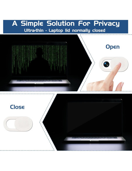 50 Pcs Cubierta de Webcam Universal JJUNW - Protección Privacidad