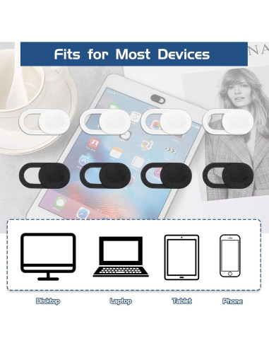 50 Pcs Cubierta de Webcam Universal JJUNW - Protección Privacidad