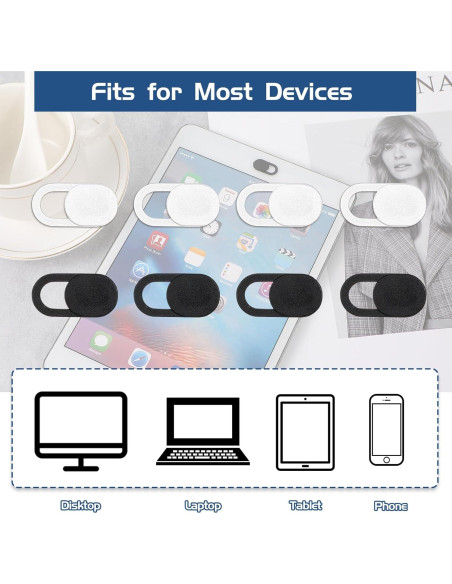 50 Pcs Cubierta de Webcam Universal JJUNW - Protección Privacidad