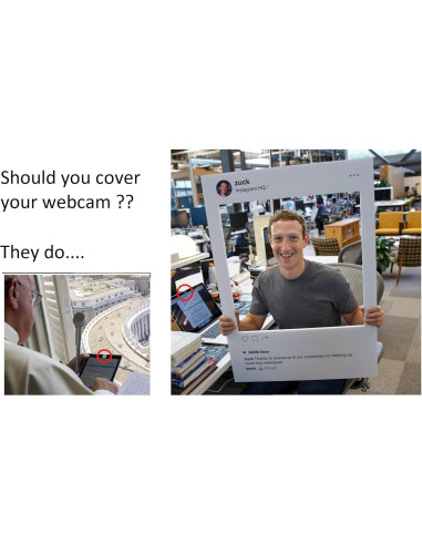 Cubierta de Webcam Foretra Negra Ultra Fina - Paquete de 10