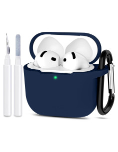 Funda de Silicona ATUAT para AirPods 4 - Azul Medianoche