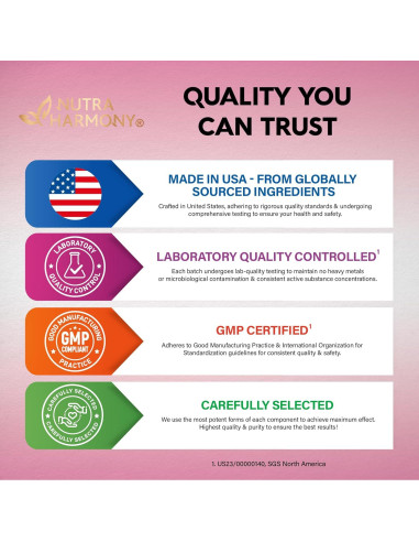 D-Mannose 2000mg Nutra Harmony con Arándano y Hibisco - 120 Cápsulas