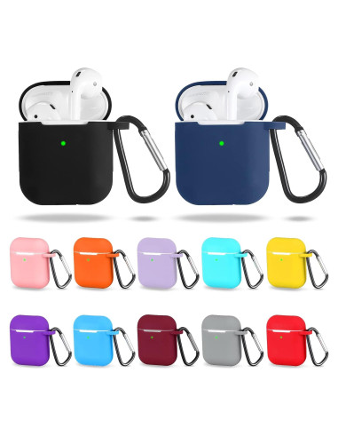 12 Fundas Protectores Silicona Weewooday para AirPods 1 y 2