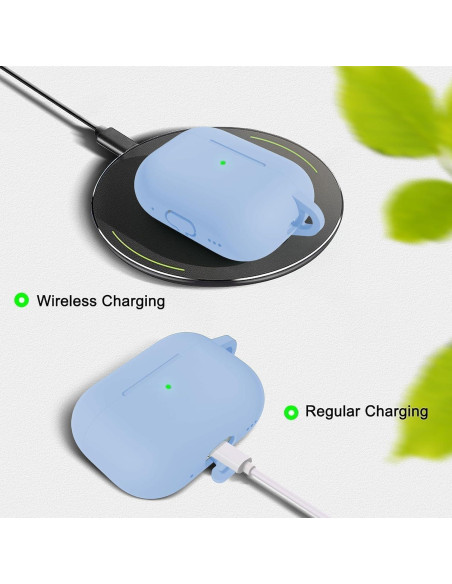 Funda para AirPods Pro 2/1 MOLOPPO Azul Cielo con Llavero