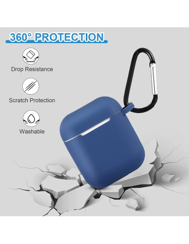 12 Fundas Protectores Silicona Weewooday para AirPods 1 y 2