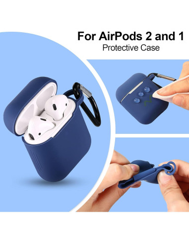 12 Fundas Protectores Silicona Weewooday para AirPods 1 y 2