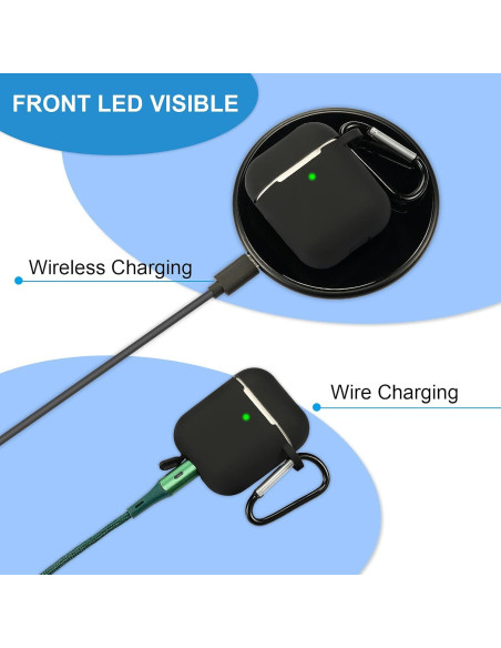 12 Fundas Protectores Silicona Weewooday para AirPods 1 y 2