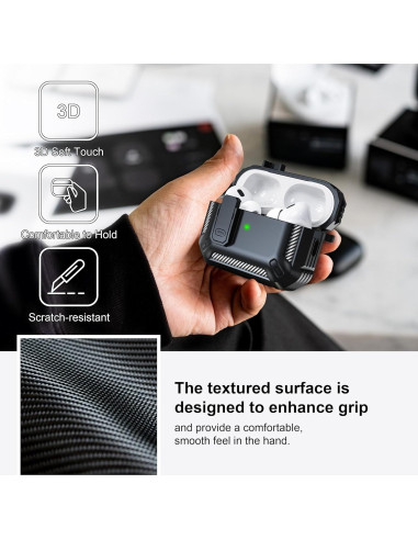 Funda Protectora RFUNGUANGO para AirPods Pro 2da Gen con Kit de Limpieza