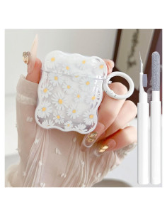 Funda Clara Kawaii para AirPods 1/2 OTOPo con Kit de Limpieza