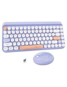 Teclado Inalámbrico Retro KKT HD-01 84 Teclas Colorido