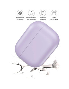 Funda de Silicona ZLZB para AirPods Pro - Protección Completa Púrpura 2