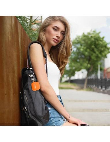 Funda de Silicona SATLITOG para AirPods 4 - Naranja Brillante