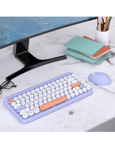 Teclado Inalámbrico Retro KKT HD-01 84 Teclas Colorido 2