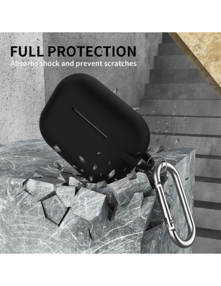 Funda de Silicona Protectora GMUDA para AirPods Pro 1/2 - Negro