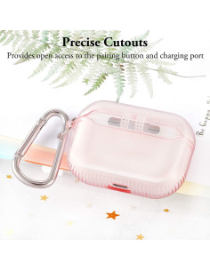 Funda Protectora KOREDA Rosa para AirPods Pro 1 y 2 Gen 2