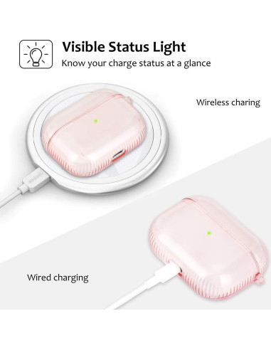 Funda Protectora KOREDA Rosa para AirPods Pro 1 y 2 Gen
