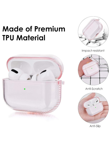Funda Protectora KOREDA Rosa para AirPods Pro 1 y 2 Gen Funda Protectora KOREDA Rosa para AirPods Pro 1 y 2 Gen
