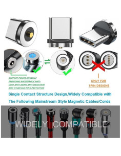 Consejos de Carga Magnética Tipo-C Raosky 10 Piezas 2