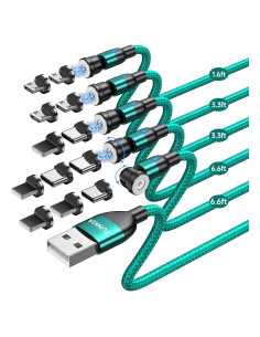 Cable de Carga Magnético TUNKIA 4 en 1 USB C 1m/2m Nylon