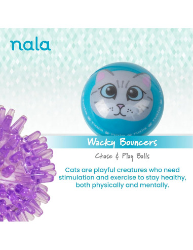 Pelotas LED Wacky Bouncers Nala - Juguete para Gatos - 4 Pzas