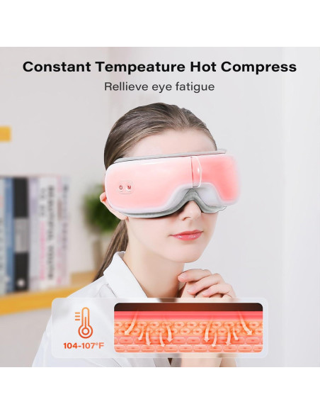 Masajeador de Ojos iKristin Plegable con Calor y Música