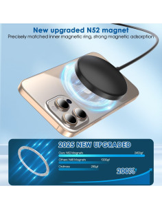 Cargador Inalámbrico Magnético 15W 6FT para iPhone y AirPods 2