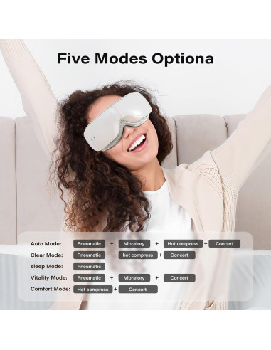 Masajeador de Ojos iKristin Plegable con Calor y Música